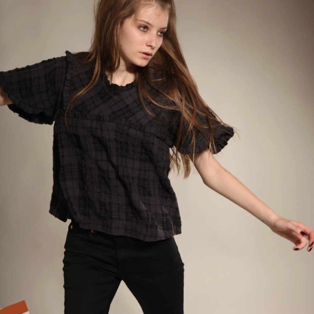 Built By Wendy Purple & Black Wool Shirt
